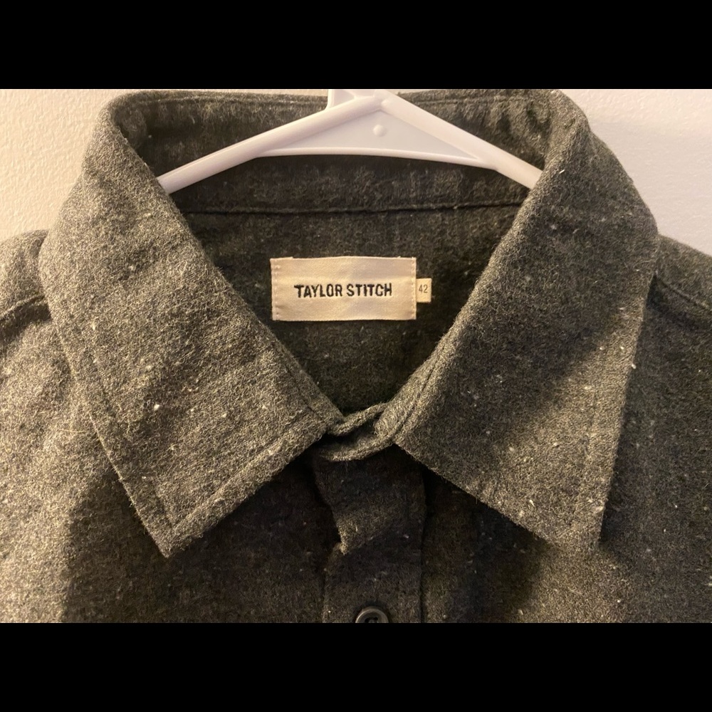 Taylor Stitch Yosemite Shirt Charcoal Donegal